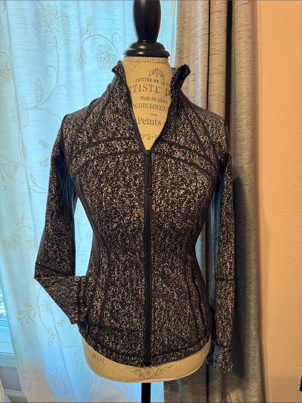 lululemon athletica Black Marled Full-Zip Utility Jacket
